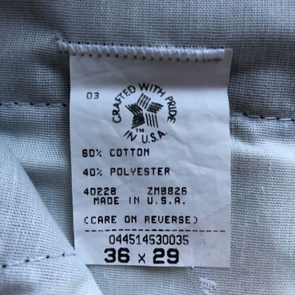 Dress pants cotton blend blue 36X29 4 pockets belt loops - Picture 4 of 6